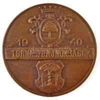 1940. Tornászbajnokságok Cu jelvény (30mm) T:2