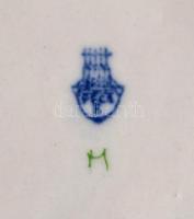 Zsolnay kisfiú a búgócsigával, kézzel festett, jelzett, hibátlan, m: 12 cm, h: 15 cm