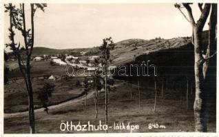 1937 Ötházhuta (Mátraszentimre), látkép. Sztanek Ede photo + Ötházhuta pü. pecsét