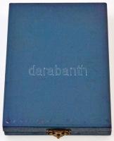 ~1970-1980. "Hűtőgépgyár" egyoldalas Br plakett, eredeti tokban (57x104mm) T:2 patina