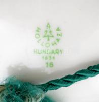 Hollóházi porcelán kulacs, kézzel festett, jelzett, hibátlan, m: 23 cm