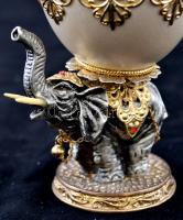 Vegyes bolha tétel, réz tartó, tojások, üveg váza, porcelán tálka, dobozka, 6 db