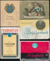 Kb. 100 db vegyes boros címke