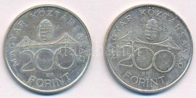 1994. 200Ft Ag "Deák" (2x) T:2