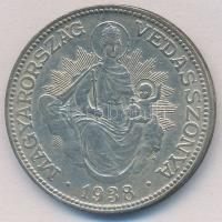 1938. 2P Ag "Madonna" T:2 patina  Adamo P7