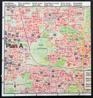 cca 1970-1980 Vegyes német nyelvű térkép tétel, 14 db, valamint plusz egy prospektussal