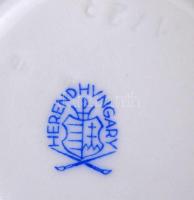 Herendi Eton mintás porcelán mokkás csésze és alj, kézzel festett, jelzett, hibátlan, csésze: 6,5x4,...