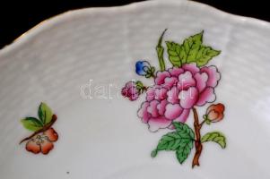 Herendi Eton mintás mokkás tál, kézzel festett, jelzett, hibátlan, 4 db, d: 11,5 cm