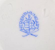 Herendi Eton mintás mokkás tál, kézzel festett, jelzett, hibátlan, 4 db, d: 11,5 cm