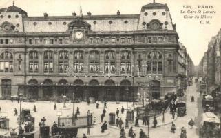Paris, Gare Saint-Lazare, Cour du Havre / railway station, street view (EK)