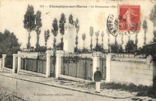 Champigny-sur-Marne, La Monument / military monument. TCV card (EB)
