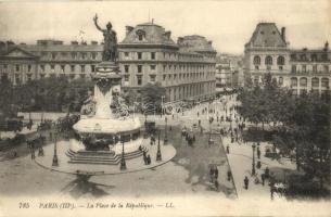 Paris III, La Place de la République / square, monument