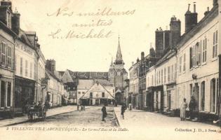 Villeneuve-lArcheveque, Le Grand Rue, La Halle / street, hall (EB)