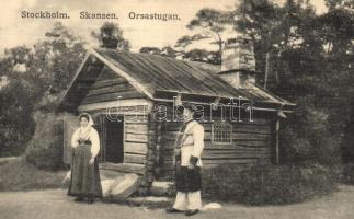 Stockholm, Skansen, Orsastugan / cabin, traditional wear (EK)