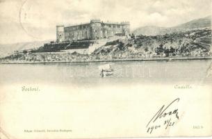 1900 Kraljevica, Portoré; Castello / Frangepán kastély. Edgar Schmidt kiadása / Kastel / Frankopan castle (EB)