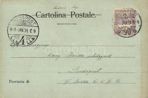 1901 Venice, Venezia; Il Canal Grande con la stazione Ferroviaria / canal with the railway station, ...