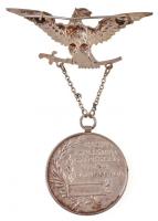 ~1930-1940. "Magyar Athletikai Szövetség Vidéki Bajnoksága" ezüstözött Br jelvény T:2 ph