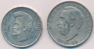 1948. 5Ft Ag "Petőfi" + 10Ft Ag "Széchenyi" T:2 patina