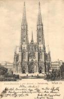 1901 Vienna, Wien IX. Probst-Pfarrkirche z. göttl. Heiland, Votivkirche / church. C. Ledermann jr. 1580. (EK)