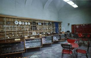 1962 Budapest, modern üzletek (tejtermék, hentes) a lakótelep közepén, külső-belső felvételek, 8 db ...