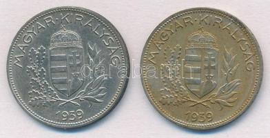 1939. 1P Ag (2x) T:1-,2 patina