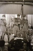 1951 Posta Járműtelep, zászlóátadás, képriport, 27 db vintage negatív Rózsa György (?-?) budapesti f...