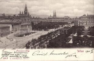 1900 Vienna, Wien I. Franzens-Ring / street view. C. Ledermann jr. 158 F (EK)