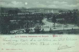 1900 Vienna, Wien XIII. K. k. Lustschloß Schönbrunn mit Vorpark / palace, castle, park. C. Ledermann jr. 16. (EK)