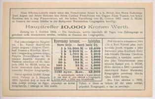 Budapest 1903. "Tanuló Sorsjegy" 1K értékben, felülbélyegzéssel T:I-