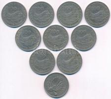 Vegyes: Indonézia 1978. 100R (9x) + Szingapúr 1977. 50c T:2,2-
Mixed: Indonesia 1978. 100 Rupiah (9...