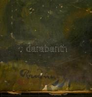 Rudnay jelzéssel: Dombos táj. Olaj, papír, üvegezett keretben, 35×47 cm