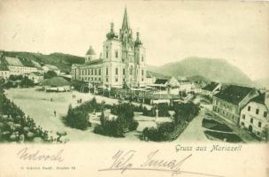 1901 Mariazell, Pilgrimage church, shops, guest house, inn. O. Schleich Nachf. (EK)