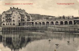 Vízakna, Salzburg, Ocna Sibiului; sósgyógyfürdő, Mikes tó, nagyszálloda és nagyvendéglő / spa, lake, Grand hotel and restaurant  (EK)