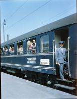 cca 1966 Vasúti étkezőkocsi, 4 db vintage negatív, 6x7 cm