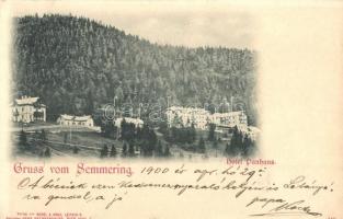 1900 Semmering, Hotel Panhans. Verlag v. Regel & Krug, Vertreter Hans Nachbargauer