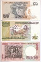 Peru 1985. 5000S + 1987. 100I + 1987. 500I T:I
Peru 1985. 5000 Soles + 1987. 100 Intis + 1987. 500 ...
