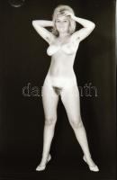 cca 1970 Műtermi próbatétel, szolidan erotikus felvételek, 27 db vintage negatív, 24x36 mm