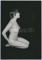 cca 1982 Feliratozott, vintage fotóművészeti alkotások, 2 db fotó, 18x24 cm és 24x16,5 cm