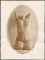 cca 1979 Gedeon Péter fotóművészeti alkotásai, 2 db feliratozott vintage fénykép, 24x18 cm és 24x16 cm
