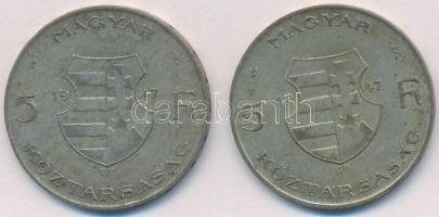 1947. 5Ft Ag "Kossuth" (2x) T:2,2- patina