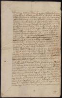 1774 Kézzel írt záloglevél sok aláírással és viaszpecséttel