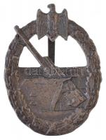 Német Harmadik Birodalom 1941-1945. Tengerészeti Tüzérjelvény fém replika T:2 German Third Reich 1941-1945. Naval Artillery War Badge metal replica C:XF