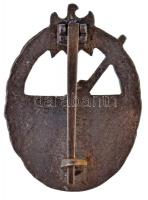 Német Harmadik Birodalom 1941-1945. "Tengerészeti Tüzérjelvény" fém replika T:2
German Th...