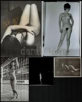 cca 1977 Kellemes órák hozadéka, szolidan erotikus felvételek, 5 db vintage negatív (24x36 mm) + 10 ...