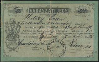 1895 Vadászati jegy. Vadászjegy