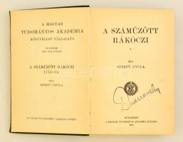 Szekfű Gyula: A száműzött Rákóczi. 1715-35. Bp.,1913, MTA. Kiadói aranyozott gerincű egészvászon-köt...