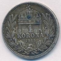 1915KB 1K Ag "Ferenc József" T:1-,2 ph., patina