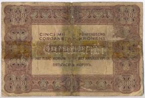 1920. 5000K "Orell Füssli Zürich" piros sorozat- és sorszám T:IV ragasztott
Adamo K38