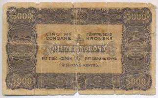 1923. 5000K T.W. jelöléssel, nyomdahely jelölés nélkül "40 FILLÉR NEGYVEN FILLÉR" felülbél...