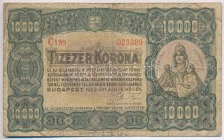 1923. 10.000K Magyar Pénzjegynyomda Rt. Budapest T:III-